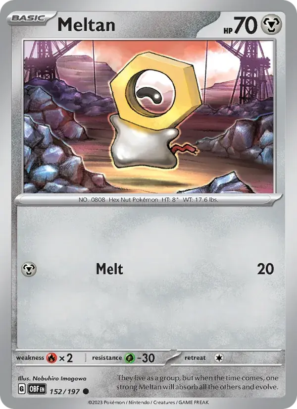 Meltan - 152/230 - Obsidian Flames
