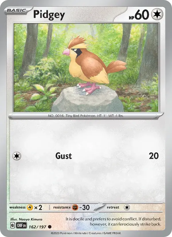 Pidgey - 162/230 - Obsidian Flames