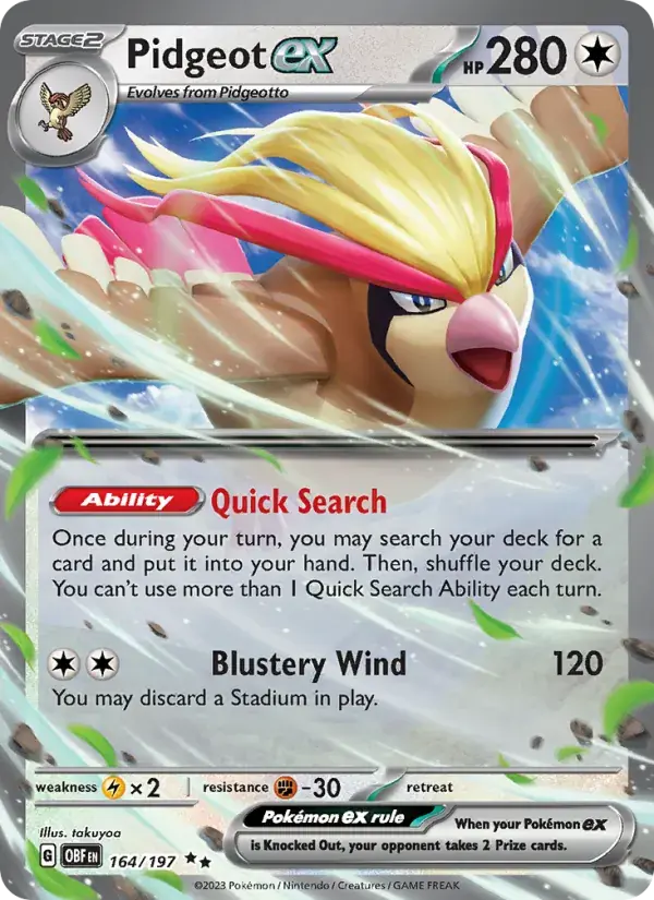 Pidgeot ex - 164/230 - Obsidian Flames