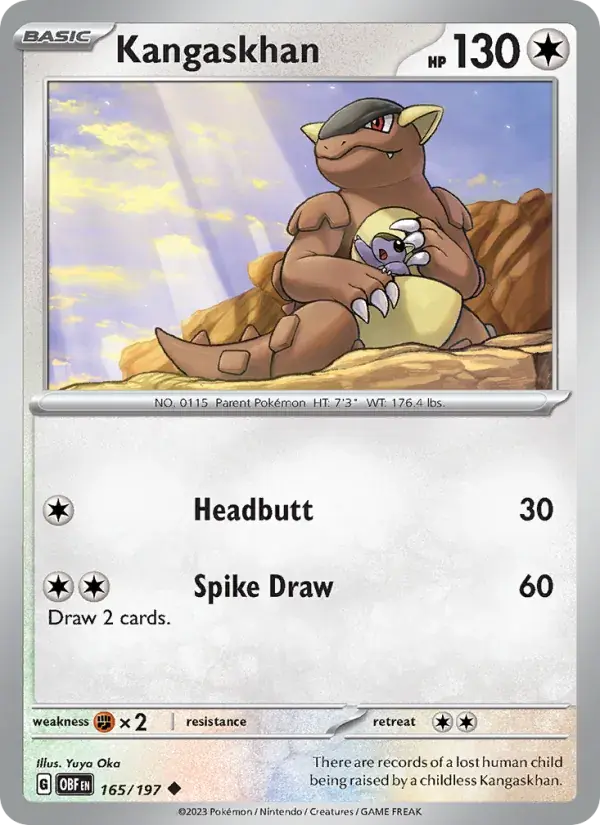 Kangaskhan - 165/230 - Obsidian Flames