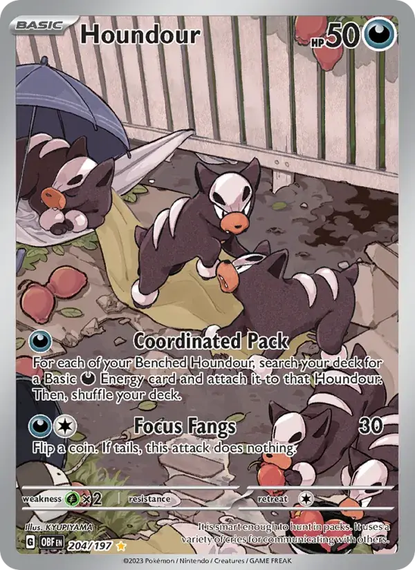 Houndour - 204/230 - Obsidian Flames