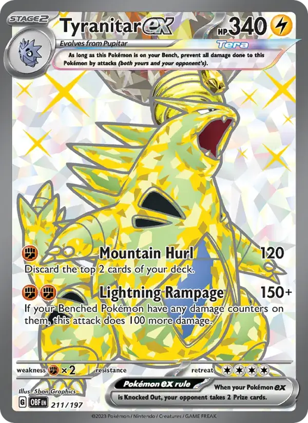 Tyranitar ex - 211/230 - Obsidian Flames