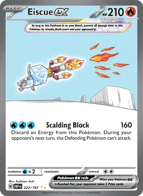 Eiscue ex - 222/230 - Obsidian Flames