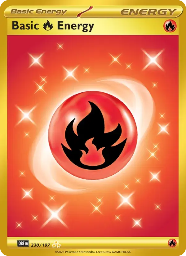 Basic Fire Energy - 230/230 - Obsidian Flames