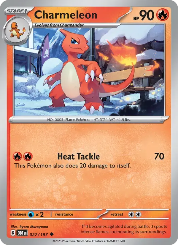 Charmeleon - 027/230 - Obsidian Flames