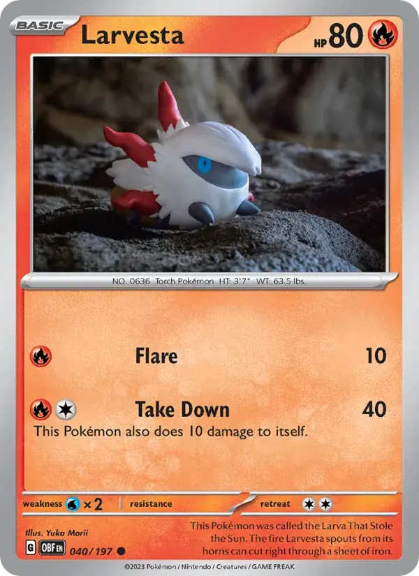 Larvesta - 040/230 - Obsidian Flames
