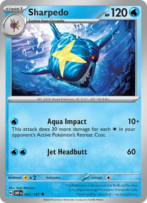 Sharpedo - 047/230 - Obsidian Flames