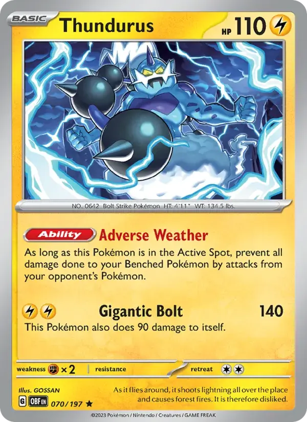 Thundurus - 070/230 - Obsidian Flames