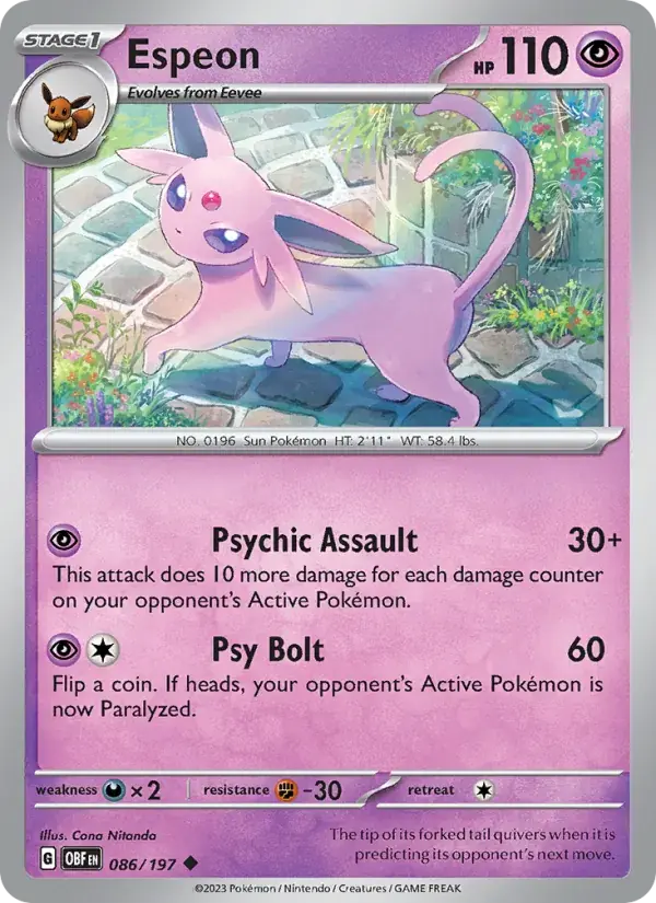 Espeon - 086/230 - Obsidian Flames