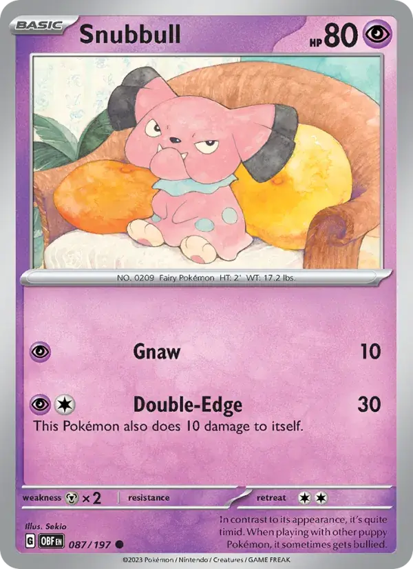 Snubbull - 087/230 - Obsidian Flames