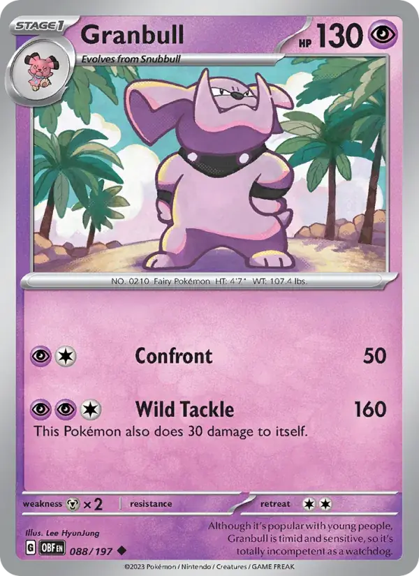 Granbull - 088/230 - Obsidian Flames