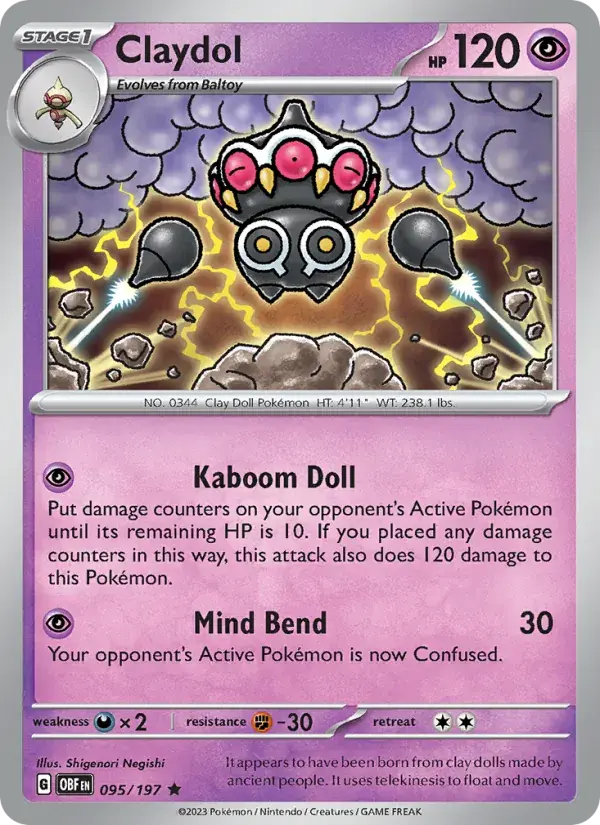 Claydol - 095/230 - Obsidian Flames