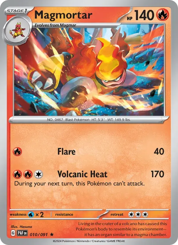 Magmortar - 010/245 - Paldean Fates