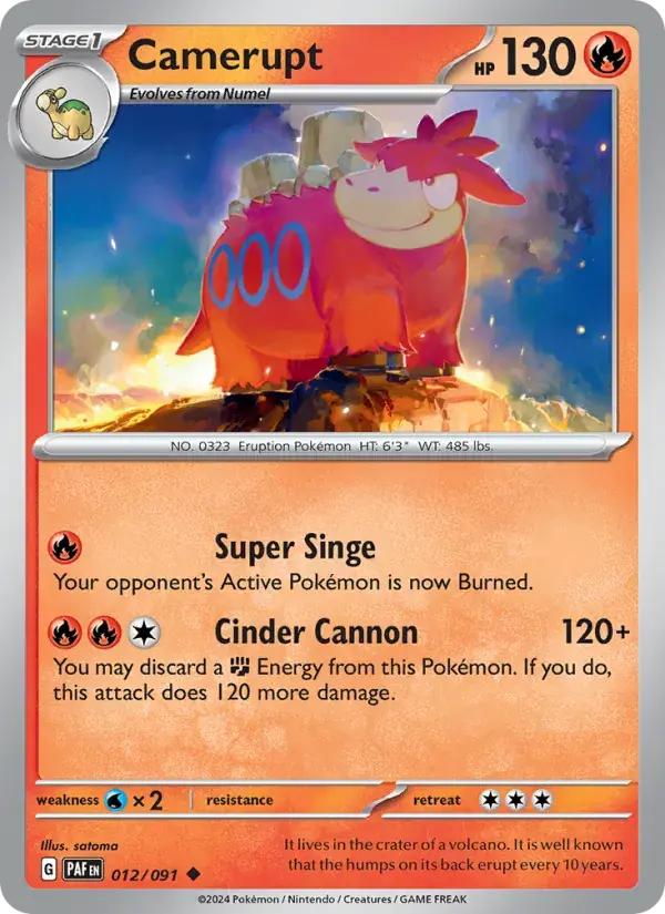 Camerupt - 012/245 - Paldean Fates