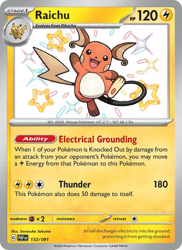 Raichu - 132/245 - Paldean Fates