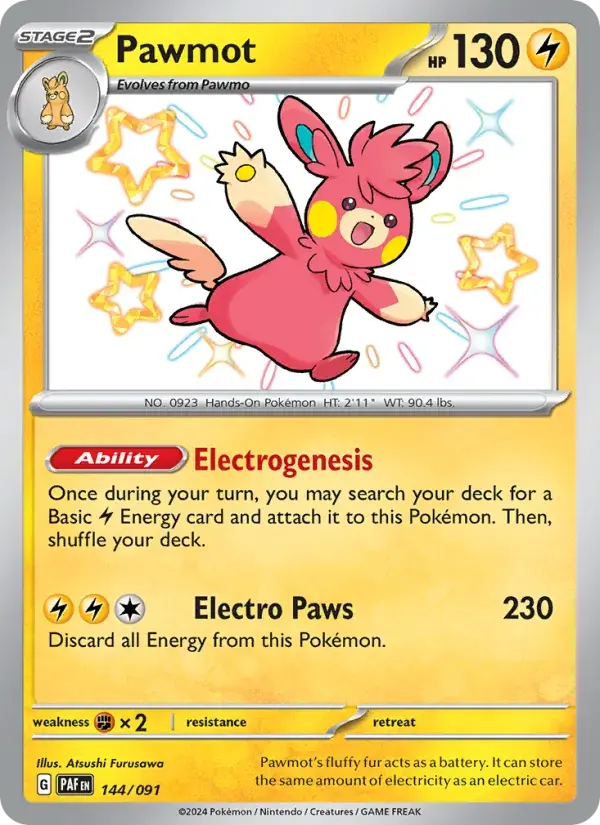 Pawmot - 144/245 - Paldean Fates