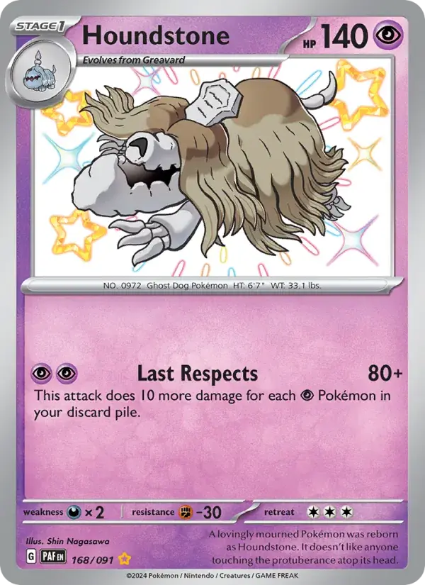 Houndstone - 168/245 - Paldean Fates