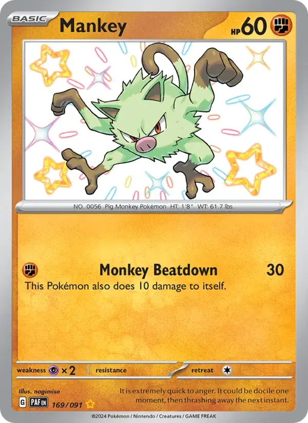 Mankey - 169/245 - Paldean Fates