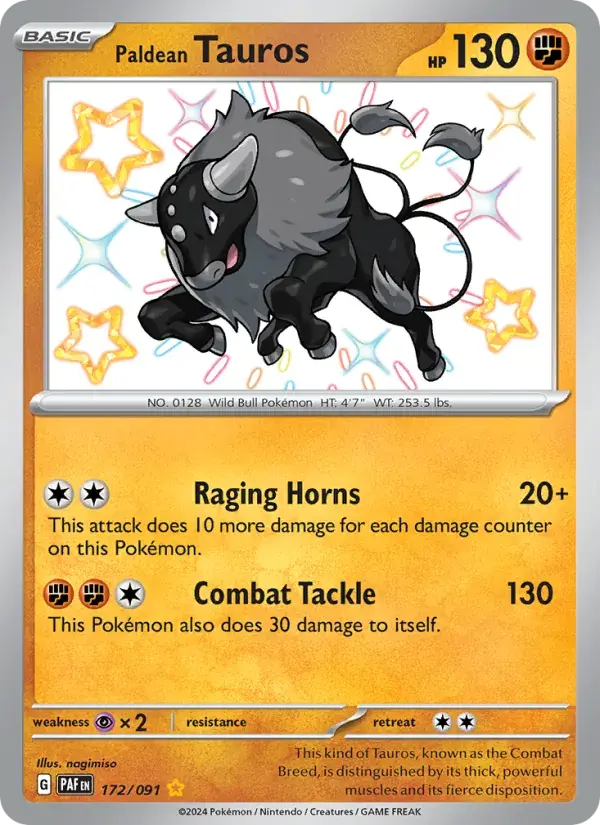 Paldean Tauros - 172/245 - Paldean Fates