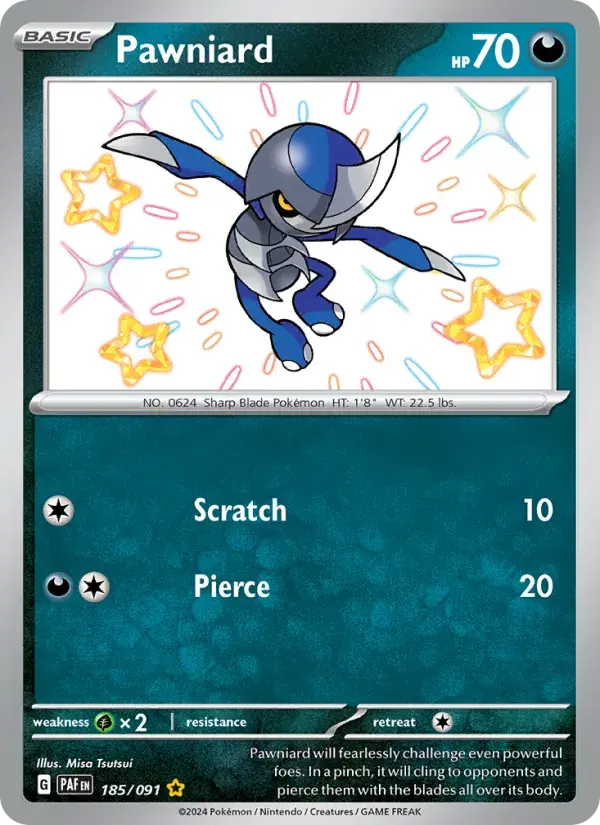 Pawniard - 185/245 - Paldean Fates