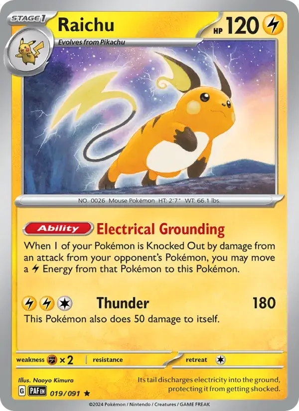 Raichu - 019/245 - Paldean Fates