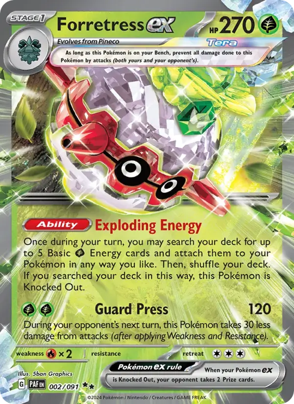 Forretress ex - 002/245 - Paldean Fates