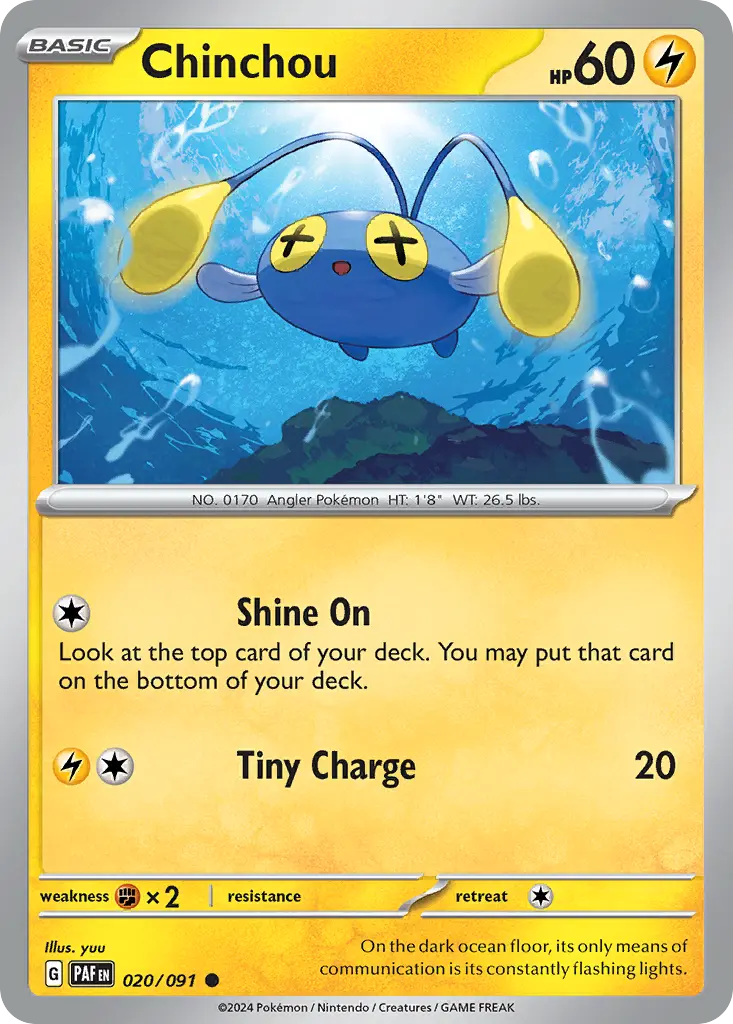 Chinchou - 020/245 - Paldean Fates
