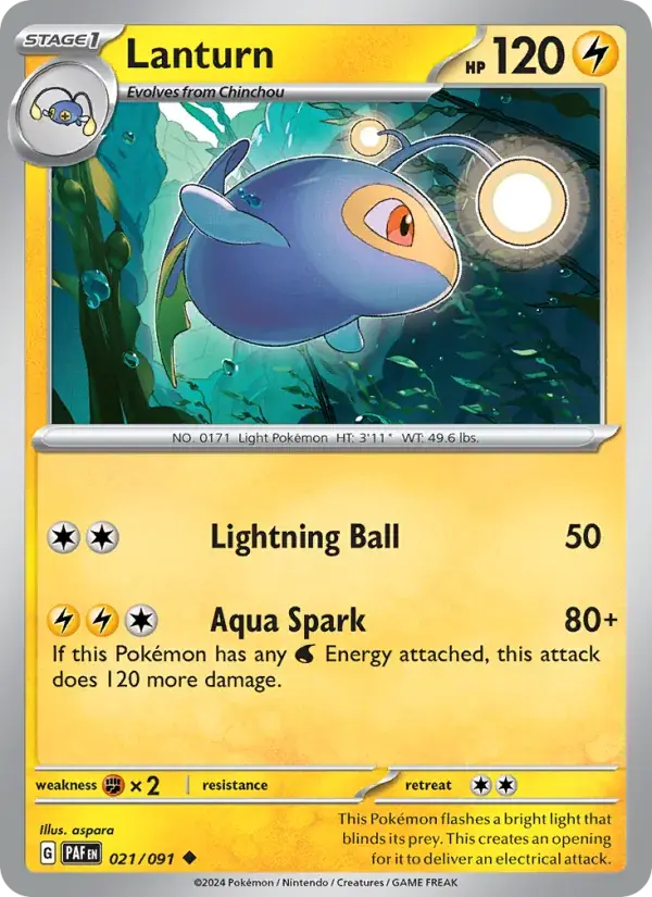 Lanturn - 021/245 - Paldean Fates