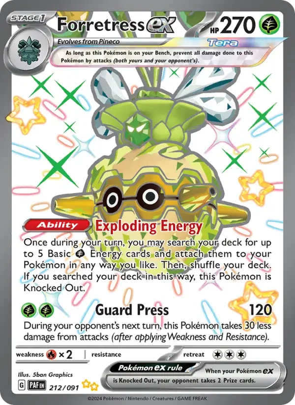 Forretress ex - 212/245 - Paldean Fates