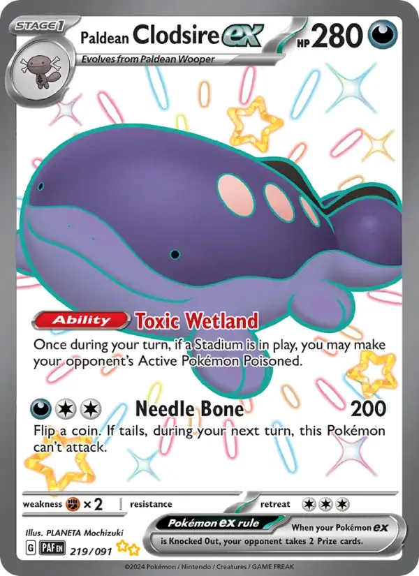 Paldean Clodsire ex - 219/245 - Paldean Fates