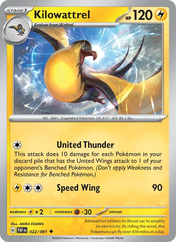 Kilowattrel - 022/245 - Paldean Fates