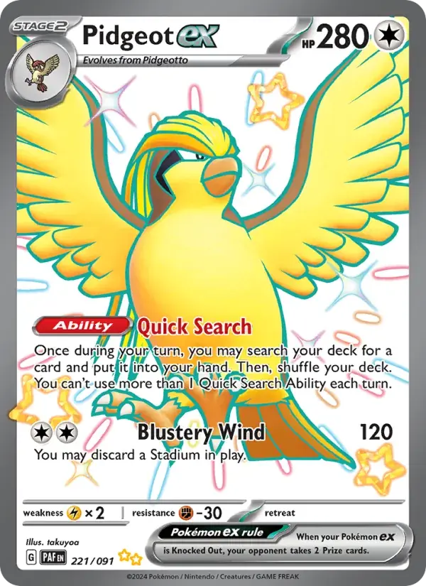 Pidgeot ex - 221/245 - Paldean Fates