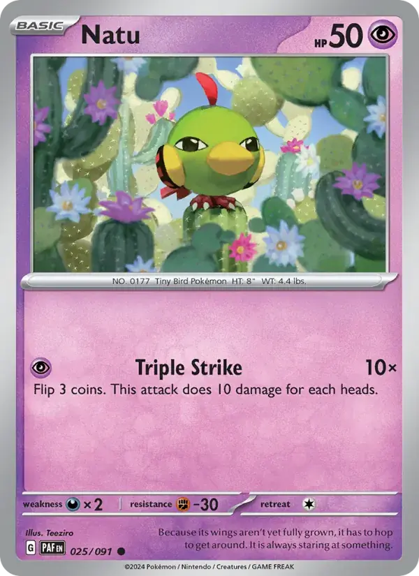 Natu - 025/245 - Paldean Fates