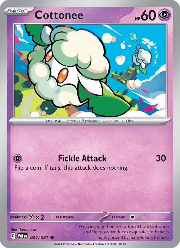 Cottonee - 034/245 - Paldean Fates
