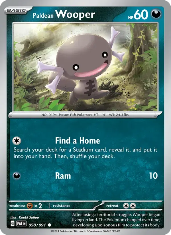 Paldean Wooper - 058/245 - Paldean Fates