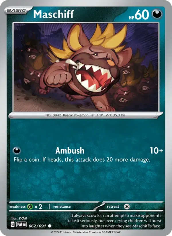 Maschiff - 062/245 - Paldean Fates