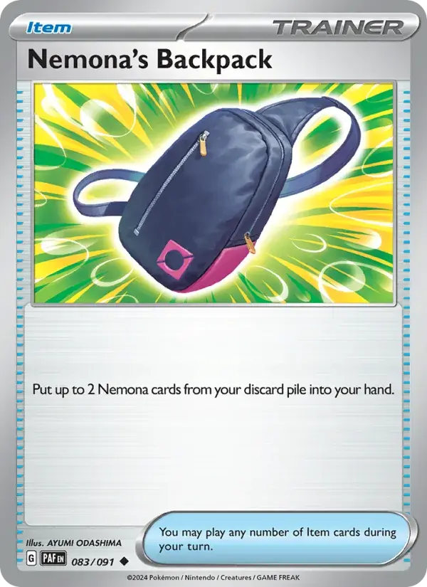 Nemona's Backpack - 083/245 - Paldean Fates