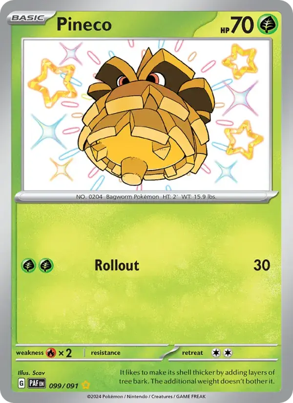 Pineco - 099/245 - Paldean Fates