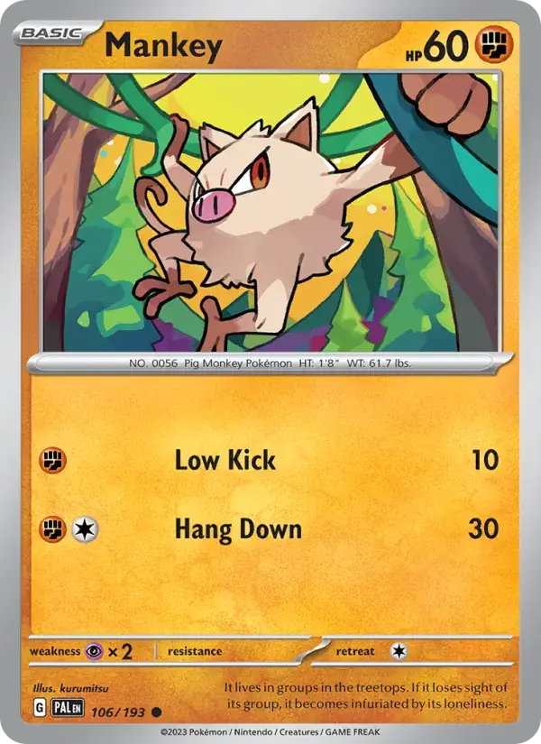Mankey - 106/279 - Paldea Evolved