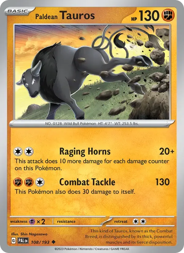 Paldean Tauros - 108/279 - Paldea Evolved
