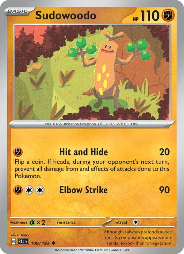 Sudowoodo - 109/279 - Paldea Evolved