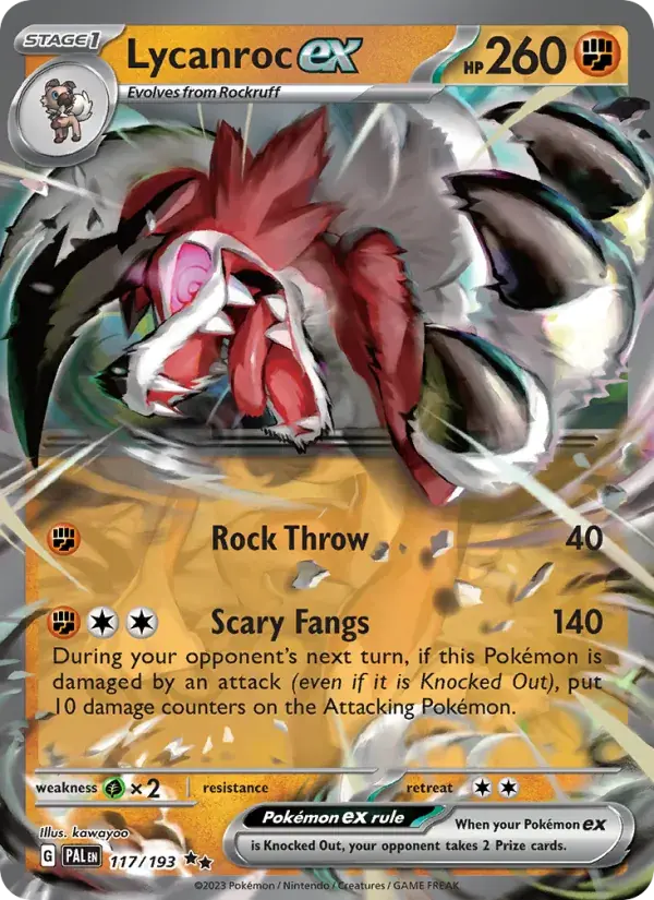 Lycanroc ex - 117/279 - Paldea Evolved