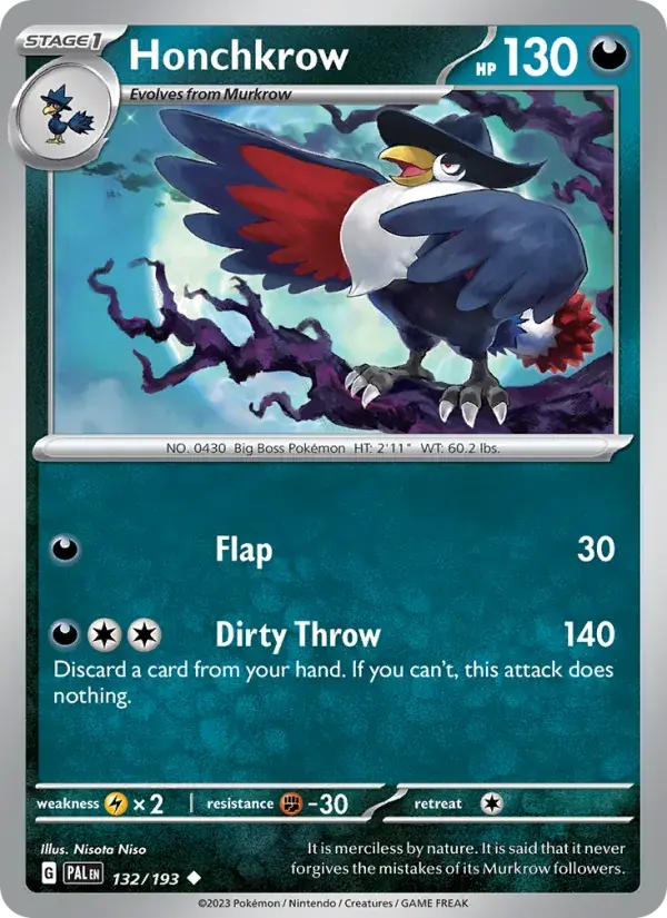 Honchkrow - 132/279 - Paldea Evolved