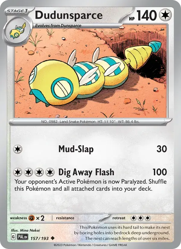 Dudunsparce - 157/279 - Paldea Evolved