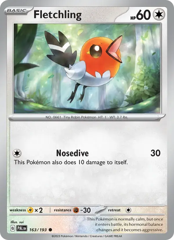 Fletchling - 163/279 - Paldea Evolved