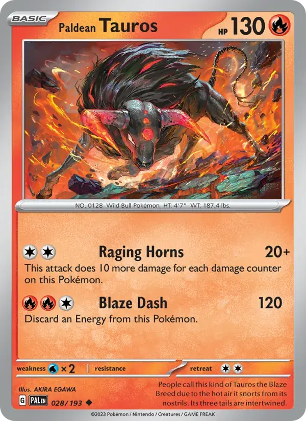 Paldean Tauros - 028/279 - Paldea Evolved