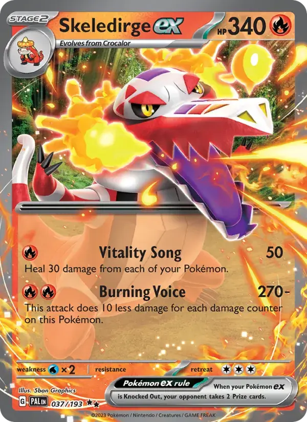Skeledirge ex - 037/279 - Paldea Evolved