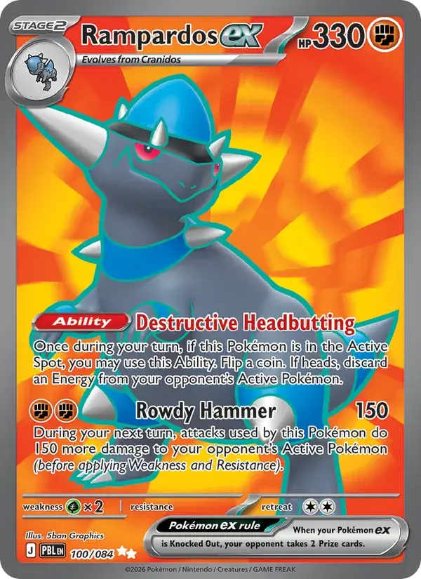 Rampardos ex - 100/120 - Pitch Black