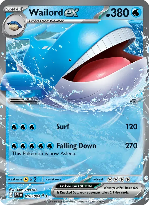 Wailord ex - 016/120 - Pitch Black