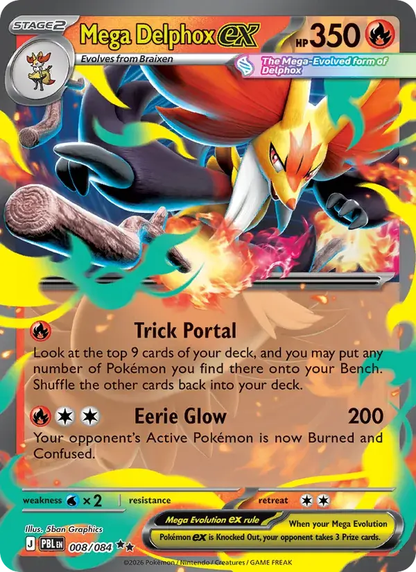 Mega Delphox ex - 008/120 - Pitch Black